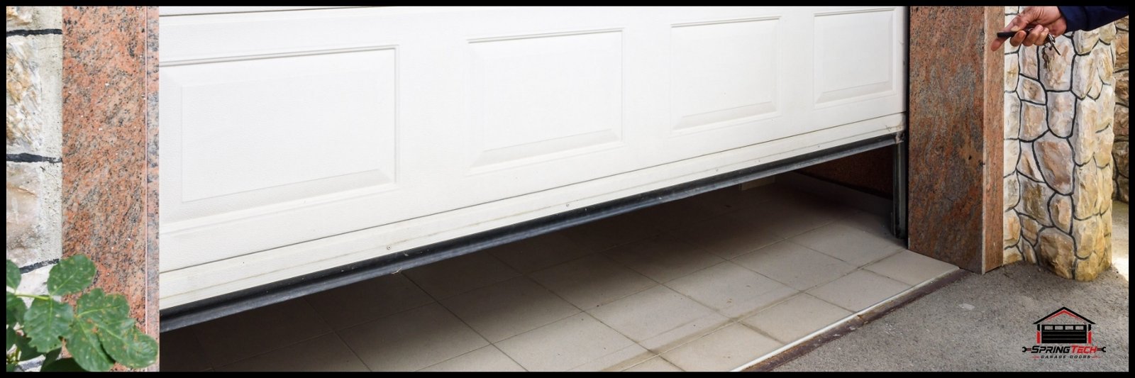 An image showing the bottom seal from a garage door